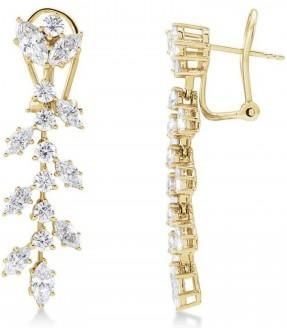Allurez Marquise Lab-Grown Diamond Chandelier Earrings 14K Yellow Gold (4.25ct)