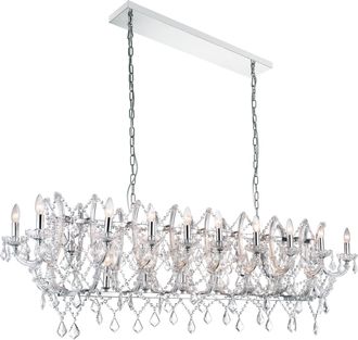 CWI Lighting Aleka 24 Light Candle Chandelier With Chrome Finish