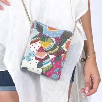 Vismaya Song Bird Sling Bag in Maroon at Nordstrom