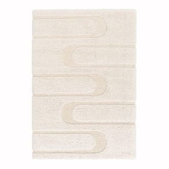 AFK Living Alfombra suave y gruesa con efecto relieve 120 x 170 cm