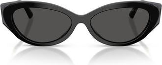 Jimmy Choo London 54mm Cat Eye Sunglasses in Black /Grey /Dark Grey at Nordstrom