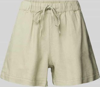 Only Loose Fit Shorts aus Viskose-Leinen-Mix Modell CARO in Oliv, Größe XS
