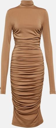 Dolce & Gabbana Ruched wool-blend minidress