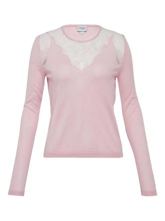 Giambattista Valli Maglione con rifinitura in pizzo - Rosa