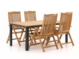Sunyard Furniture Sunyard Veronica/Linosa 180cm dining tuinset 5-delig verstelbaar