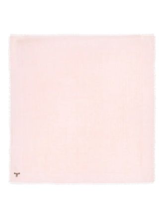 Loro Piana crest fringed scarve - Roze