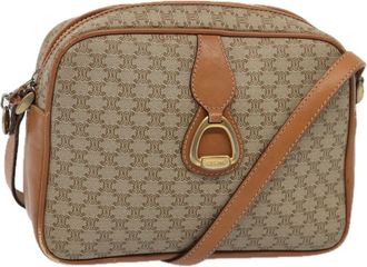 Celine Vintage Macadam Canvas Beige Canvas Backpack Bag (Pre-Owned)