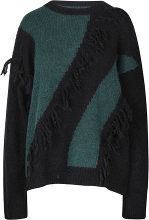 Jucca Maglia intarsio a contrasto - Dames - Ronde hals truien - Veelkleurig - M - Wol - Truien & Vesten