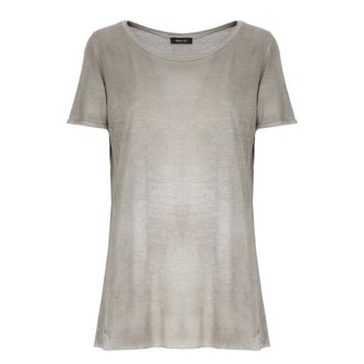 Avant Toi T-Shirts, female, Gray, Size: XS Round Neck T-Shirt