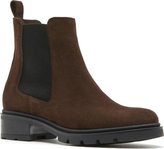 La Canadienne Salma City Dry Waterproof Chelsea Boot in Brunette Suede at Nordstrom, Size 6.5