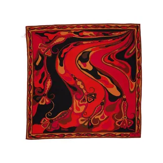 Pucci Silky Scarves, female, Multicolor, Size: ONE SIZE Square Scarf in Printed Silk Twill