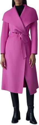 Mackage Mai Wool Long Wrap Coat in Azalea at Nordstrom, Size Small