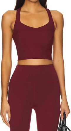 Beyond Yoga Powerbeyond Intensity Racerback Cropped Tank In California Merlot
