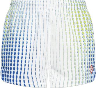 Casablanca Geprinte Poly Taffeta Shorts - Dames - Bermuda - Wit - XS - Polyester - Korte Broeken
