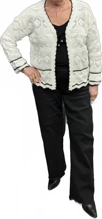 French Kyss Crochet Cardigan In White
