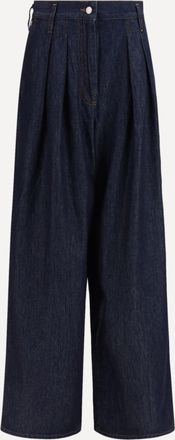 Dries Van Noten Jeans wide leg con pinces Woman S