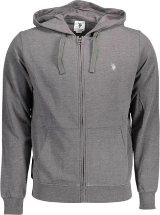 U.S.Polo Association Cotton Sweater - Heren - Vesten met rits - Grijs - 3XL - Katoen - Hoodies & sweatvesten