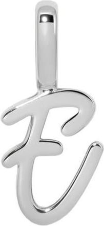 Made by Mary Script Initial Charm Silver in Silver Initial E at Nordstrom