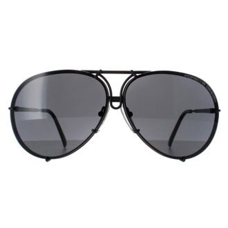 Porsche Design P8478 D matzwarte donkergroene & reservebruine zonnebril