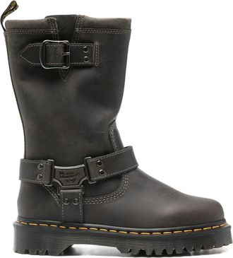 Dr. Martens buckle-detailing boots - women - Calf Leather/Calf Leather/Rubber - 6.5 - Brown