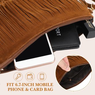 Kesyoo Vintage Tassel Handbag Fringe Crossbody Purse Adjustable Strap for Women Birthday and Casual Outings