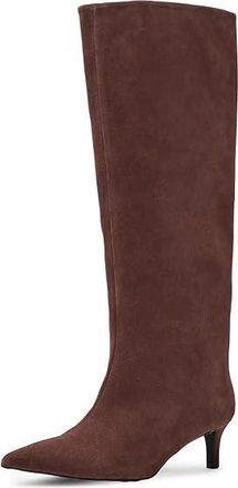 Free People Kiki Kitten Heel Boots Womens Boots Espresso Suede : EU 38.5 (US Womens 8.5) M, Leather