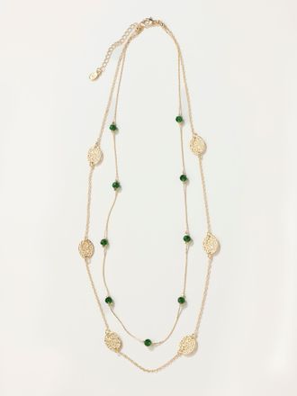 Fat Face FatFace Layered Filagree Necklace in Gold Tone