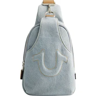 True Religion Stitched Horseshoe Sling in Light Blue at Nordstrom