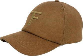 Tom Ford Mens Baseball Cap Honey Brown Cashmere Hat