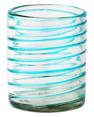 10 Strawberry Street Set Of 6 Meridia Dof Handblown Mexican Glasses