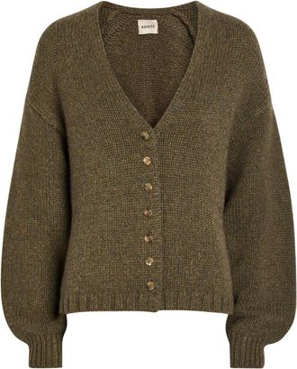 Khaite Axel Cashmere Cardigan - Khaki - S (UK8-10 / S)