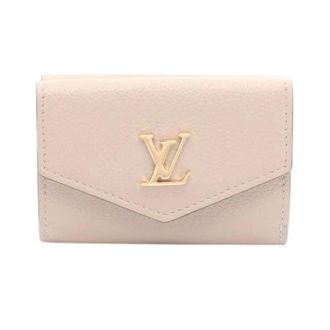 Louis Vuitton Pre-owned Wallets, female, Beige, Size: ONE SIZE Pre-owned Portefeuille Lockmini Leather Trifold Wallet