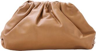 Bottega Veneta Brown Leather Pouch Clutch (Authentic Pre-Loved)