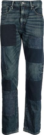 Neighborhood patch-detail washed-denim jeans - men - Cotton - L - Blue