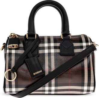 Burberry Mini Bowling Bag a Scacco - - Bags - Donna - Marrone - ONE SIZE