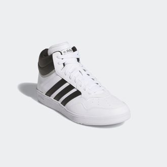 adidas Sneaker ADIDAS SPORTSWEAR HOOPS 4.0 MID, Damen, Gr. 38,5, schwarz-weiss (cloud wei&szlig;, core schwarz, grau two), Synthetik, Schuhe Sneaker