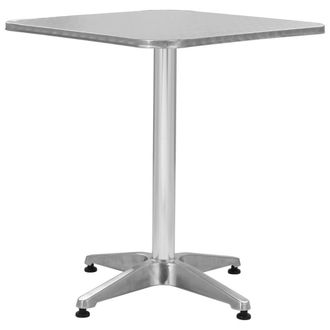 Berkfield Home Garden Table Silver 60x60x70 cm Aluminium | Size: 60 x 60 x 70 cm