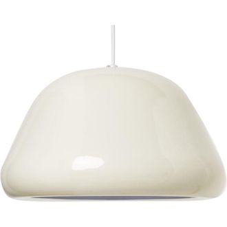 Beliani Beliani - Metal Glossy Pendant Lamp Rounded Vintage Style Light Beige Joku