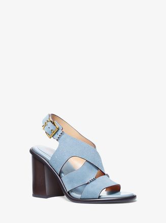 Michael Kors Raven Suede Block Heel Sandal