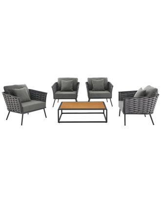 ModWay Stance 5-Piece Outdoor Patio Sectional Sofa Set