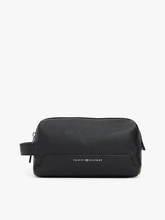 Tommy Hilfiger Modern Metallic Logo Textured Washbag