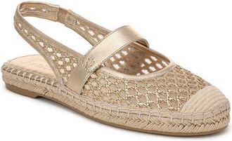 Naturalizer Jolie Slingback Espadrille Flat in Gold Metallic Multi at Nordstrom, Size 10.5
