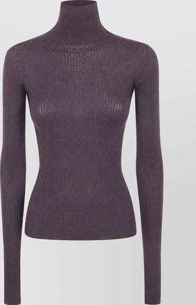 Sportmax virgin wool ribbed turtleneck sweater