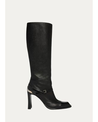 Alexander McQueen 95mm Niko Leather Knee-High Boots
