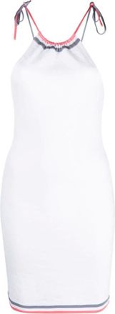 Fendi Knitted Dresses, female, White, Size: S Jacquard Knit Mini Dress