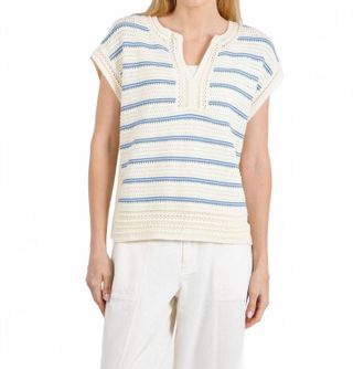 M&eacute;lissa Nepton Teresa Sweater In Cream Blue