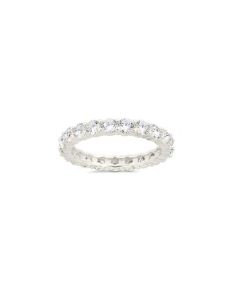 Sterling Forever Silver Cz Gracie Eternity Ring