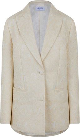 Off-white Womens Off White Relaxed Fit Suit Jacket in Coconut - Size 10 UK