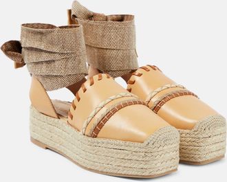 Ulla Johnson Leather platform espadrilles