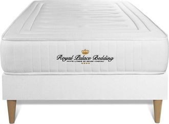 Royal Palace Bedding Royal Palace Bedding - Base Tapizada Blanco + Colch&oacute;n Con Muelles Y Viscoel&aacute;stica 90 X 190